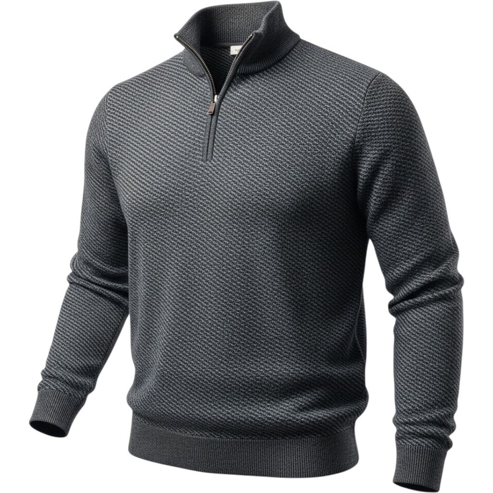 Joseph Abboud Quarter Zip Merino Wool Sweater Mens XL Sustainable Eco Knit Macha